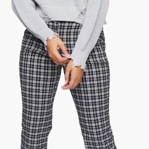 NWT Forever 21 Black and White Women's 0X Plaid Pants